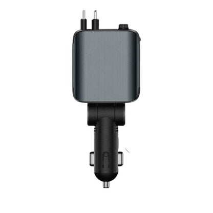 Chargeur lumineux de Voiture™ 4en1, Pliable180°, 120W [Android(USB, 80cm Câble Type-C, USB-C/USB-A, Adaptateur iP Rétractable)] - IsmBoutique 
