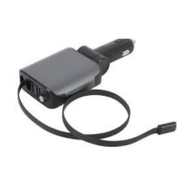 Chargeur lumineux de Voiture™ 4en1, Pliable180°, 120W [Android(USB, 80cm Câble Type-C, USB-C/USB-A, Adaptateur iP Rétractable)] - IsmBoutique 