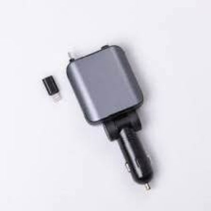 Chargeur lumineux de Voiture™ 4en1, Pliable180°, 120W [Android(USB, 80cm Câble Type-C, USB-C/USB-A, Adaptateur iP Rétractable)] - IsmBoutique 